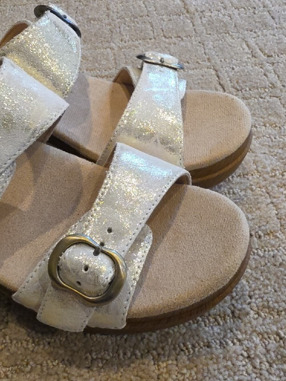Dansko Sophie White Leather Double-Buckle Clog Mule Size 10.5 Or Euro 41 Leather - Picture 2 of 8